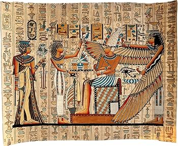 Amazon.co.jp: 古代エジプト パピルスの絵画 – オシリスと翼のある