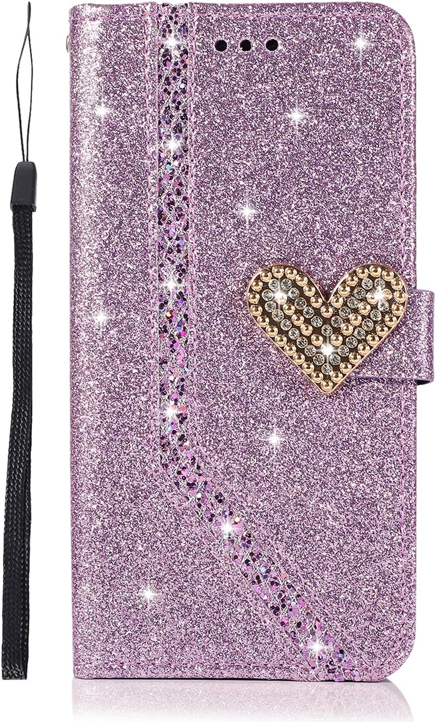 Guppy Compatible with iPhone 16 Pro Max Pro Glitter Wallet
