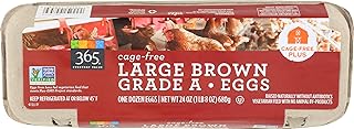 365 by Whole Foods Market, Cage-Free Large Brown Grade A Eggs, 12 Count (Pack of 1)