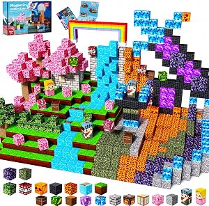 GraceDuck Magnetic Blocks 150 PCS Build Dark Swordsman's Forest Castle - Magnetic Building Blocks Cubes STEM Sensory Toys for Kids Birthday Gifts for 3 4 5 6 7 8 9 10 Year Old Boys Girls Toys