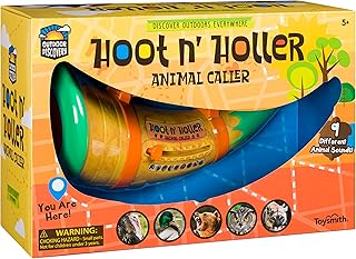 Toysmith Outdoor Discovery, Hoot-N-Hollar Animal Caller, 9" Horn With 9 Animal Sounds, For Boys & Girls Ages 5+
