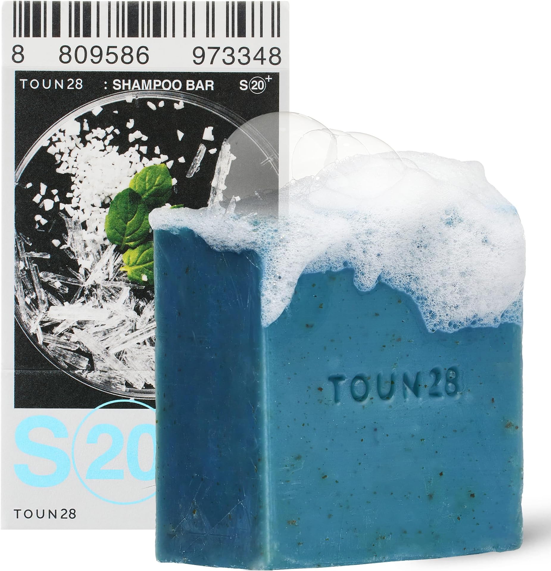 TOUN28 Anti-dandruff Natural Organic Vegan Cooling Shampoo Bar w/Centella Asiatica, Sea Salt & Menthol for Oily Scalp & Damaged Hair, Paraben Sulfate Silicone & Cruelty Free Bar Soap Korean Haircare