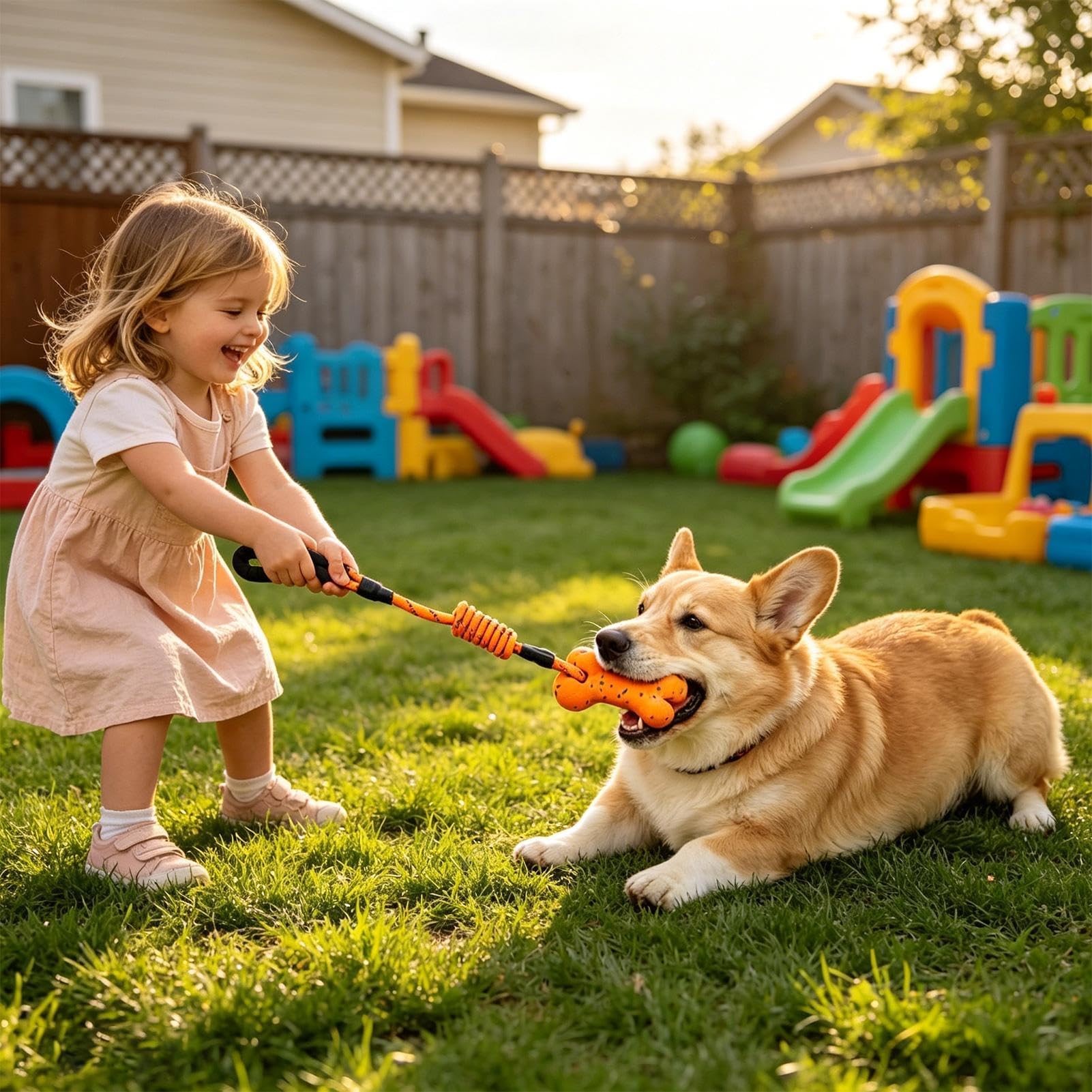 Giocattolo in corda per cani per masticatori aggressivi, forniture interattive per animali domestici per recuperare e alleviare la noia, perfetto per giochi all'aperto e allenamento per razze piccole