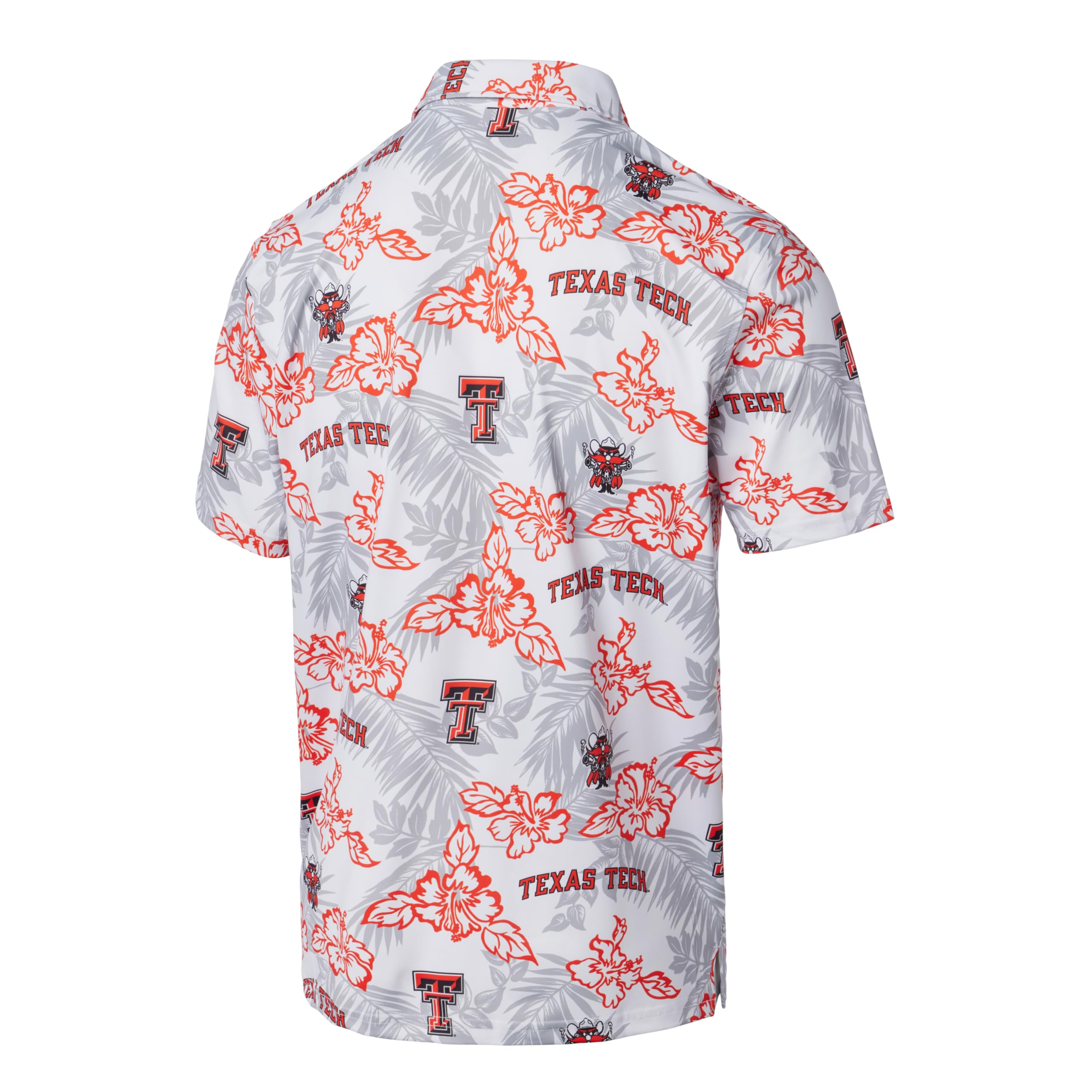 Reyn Spooner Men's Texas Tech Red Raiders NCAA College Football Performance Polo, White, 3XL - Licensed Official Team Fan Gear, Lightweight, Comfortable & Stylish Collegiate Logo Shirt