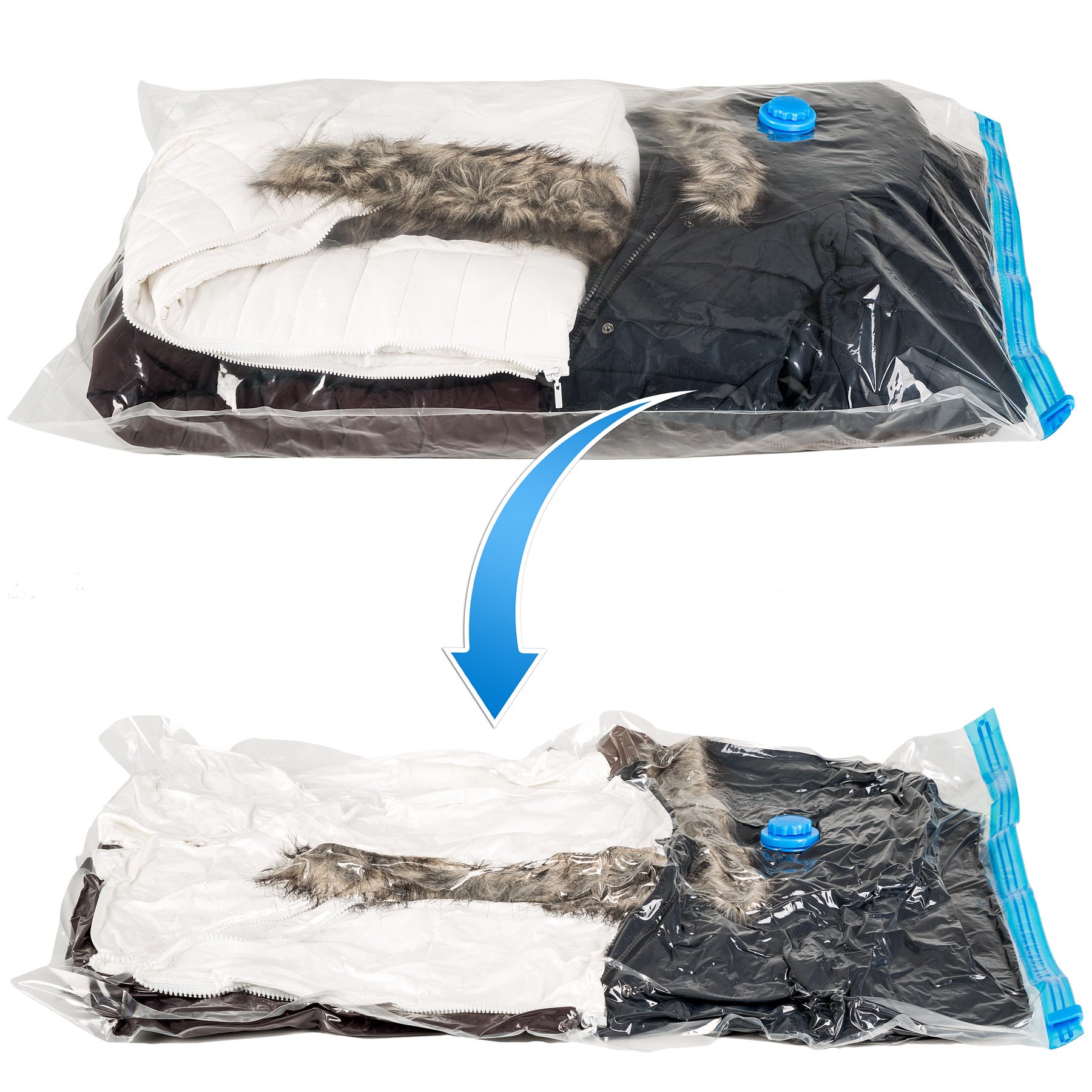 TecTake Vakuumbeutel Aufbewahrungsbeutel Vakuum Tasche Tüte Kleiderbeutel - diverse Mengen und Größen - (50er Set | 30xS | 10xM | 10xL | Nr. 401787)