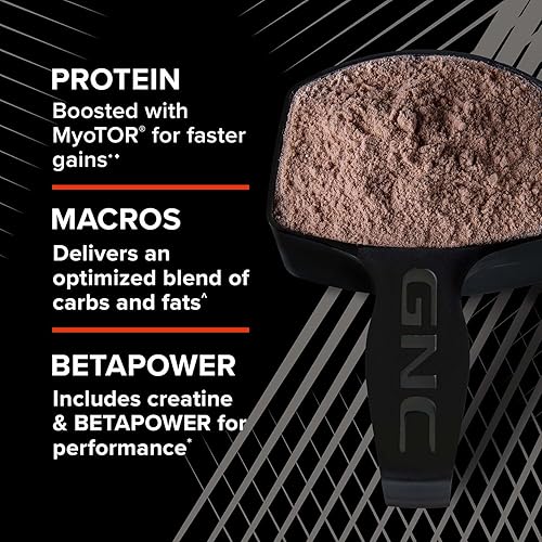 Miniatura 6 de GNC AMP Mass XXX, proteína en polvo clínicamente probada, mejora la fuerza y el tamaño, 780 calorías, 1.76 oz de proteína, aminoácidos micronizados,