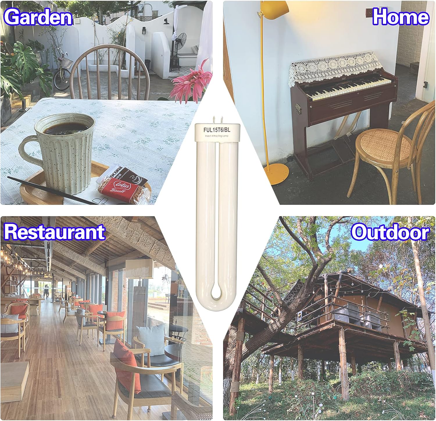 15W Fluorescent Black Light Bulb Replacement for Flowtron, HemIUA