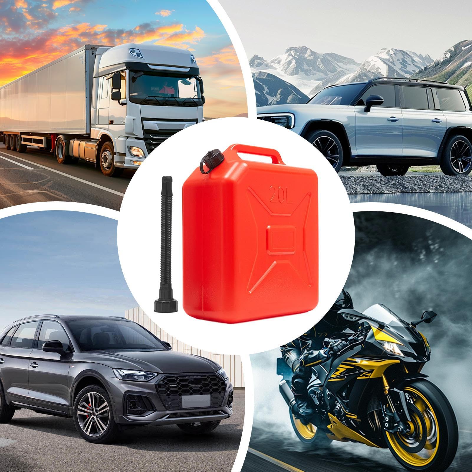 Depósito De Para Calentador Almacenamiento Máquinas | Barril Paredes Gruesas Apto Para Coche Motocicleta Camión Cortacésped Tractor Repostaje Gasolina De 5/10/20 Litros