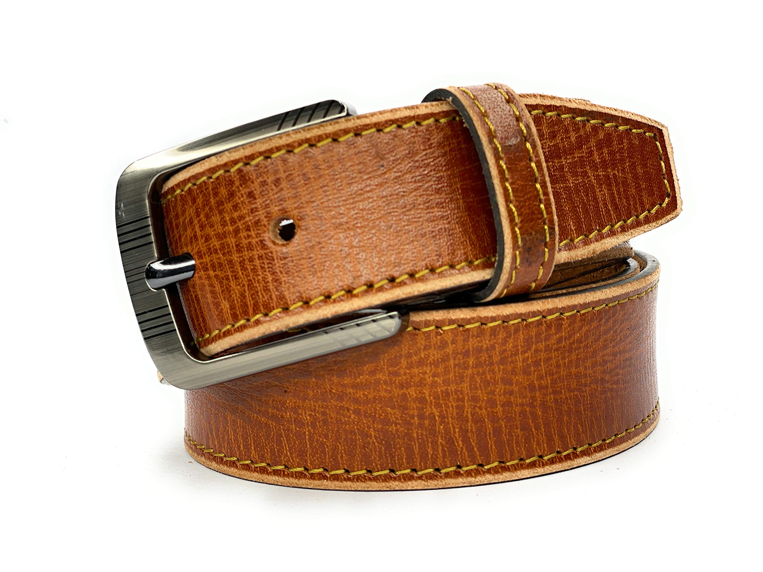 UnknownMens Leather Belt Brown Colour| Leather Belt For Men | Casual Mens jeans Leather Belt