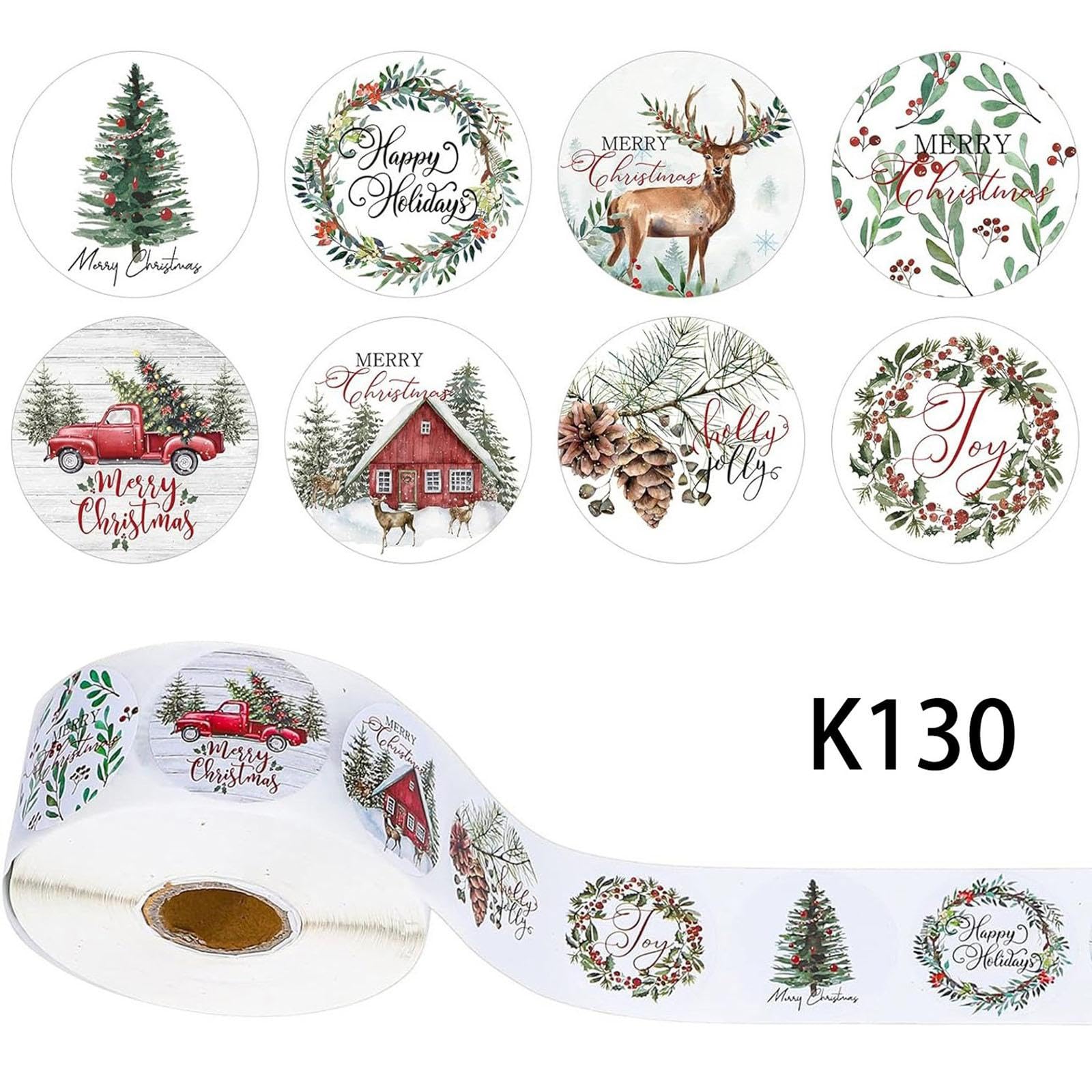 Generic 3x 500x Autocollants De Noël, Étiquettes De Noël, 2,5 Cm, Autocollants D'enveloppe, Étiquettes En Papier Pour Bricolage, Artisanat, Emballage Cadeau