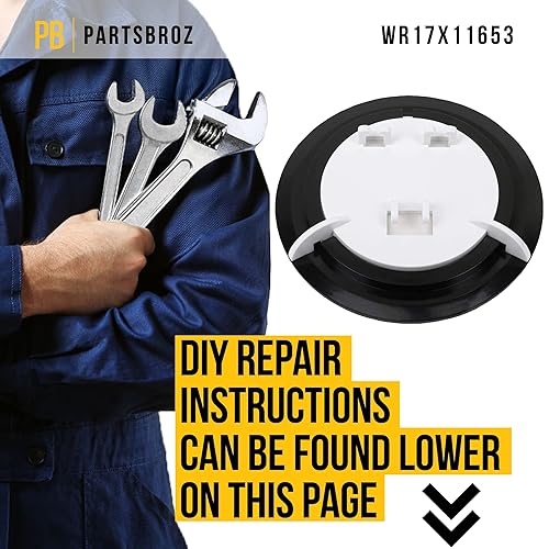 Miniatura 5 de PartsBroz Consejos para bricolaje incluidos  WR17X11653 Montaje de puerta dispensador de hielo  Compatible Hotpoint, Kenmore, GE Fridge Ice Door