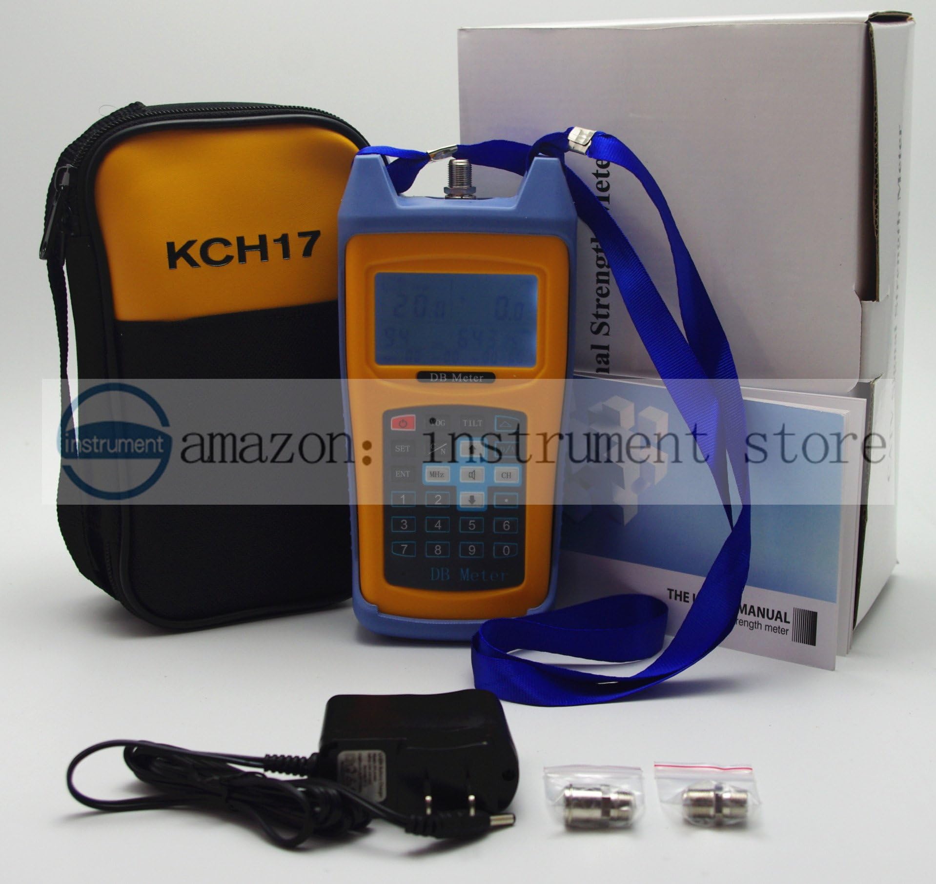 Portable Dual Channel CATV Cable TV Handle Digital Signal Level Strength Meter 48~865MHz With soft case