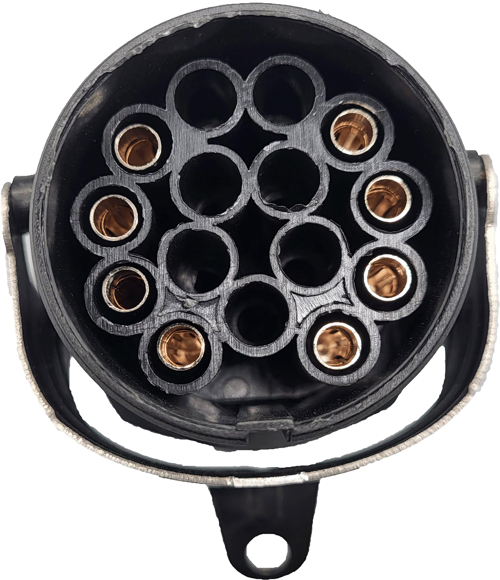 Berger & Schröter Adaptateur convertisseur de Tension pour remorque 15 Broches 24 V vers 13 Broches 12 V, ISO 12098, ISO 11446, réducteur de Tension