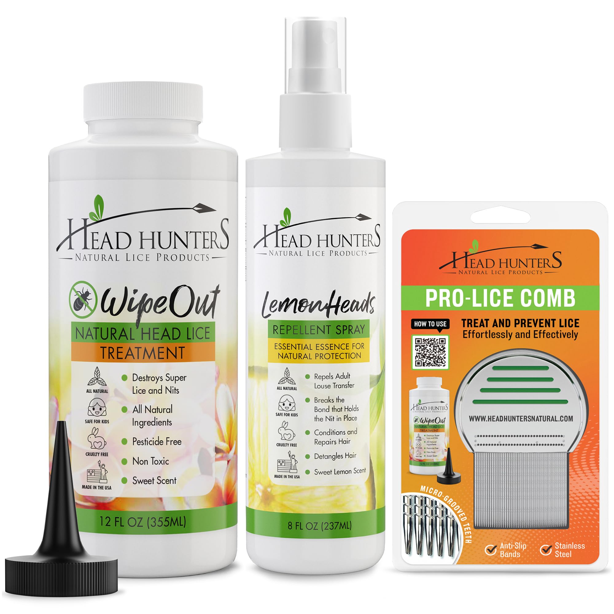Head Hunters Natural Lice Products Head Lice Treatment Kit