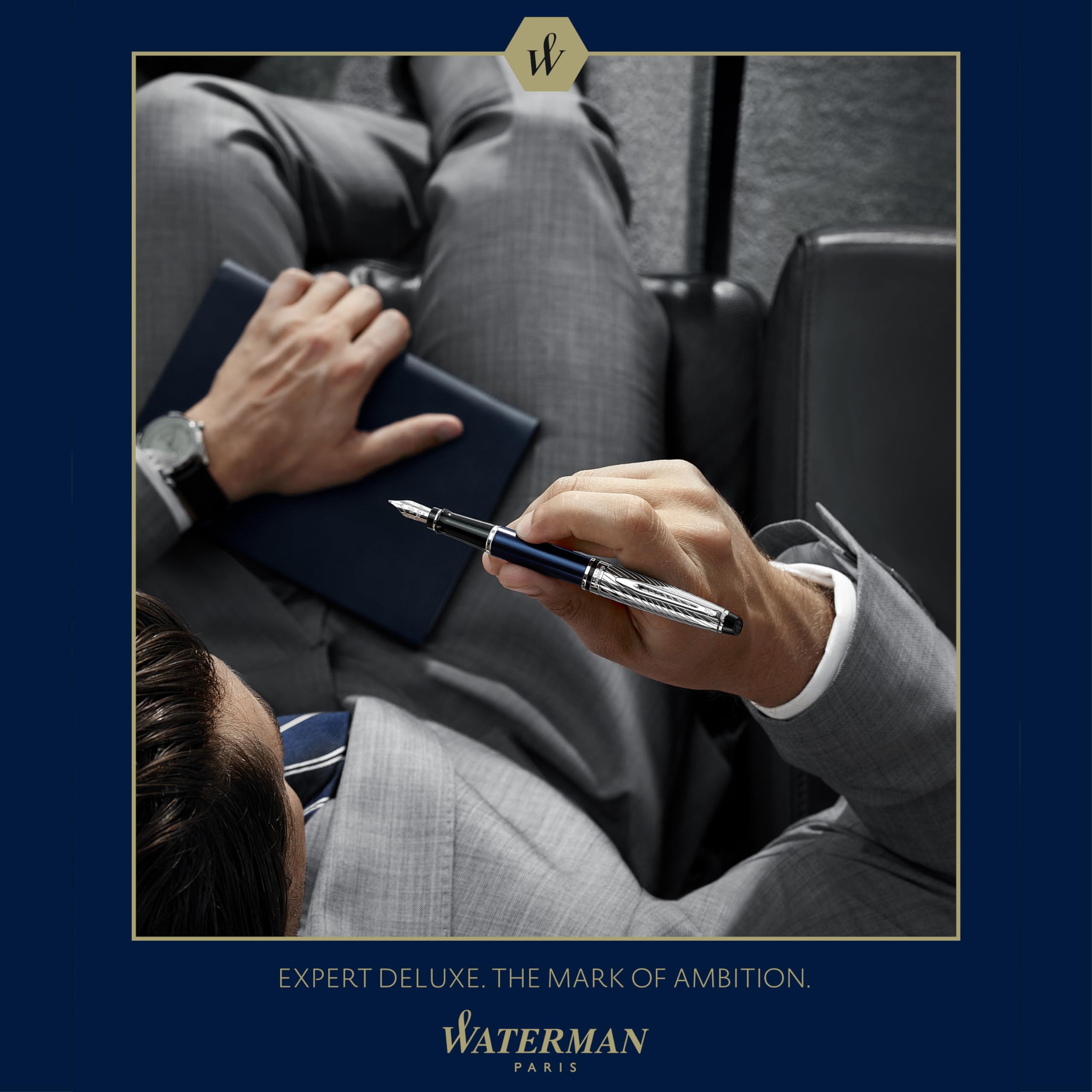 Stylo Bille Waterman Expert Deluxe Bleu CT réf 2187683