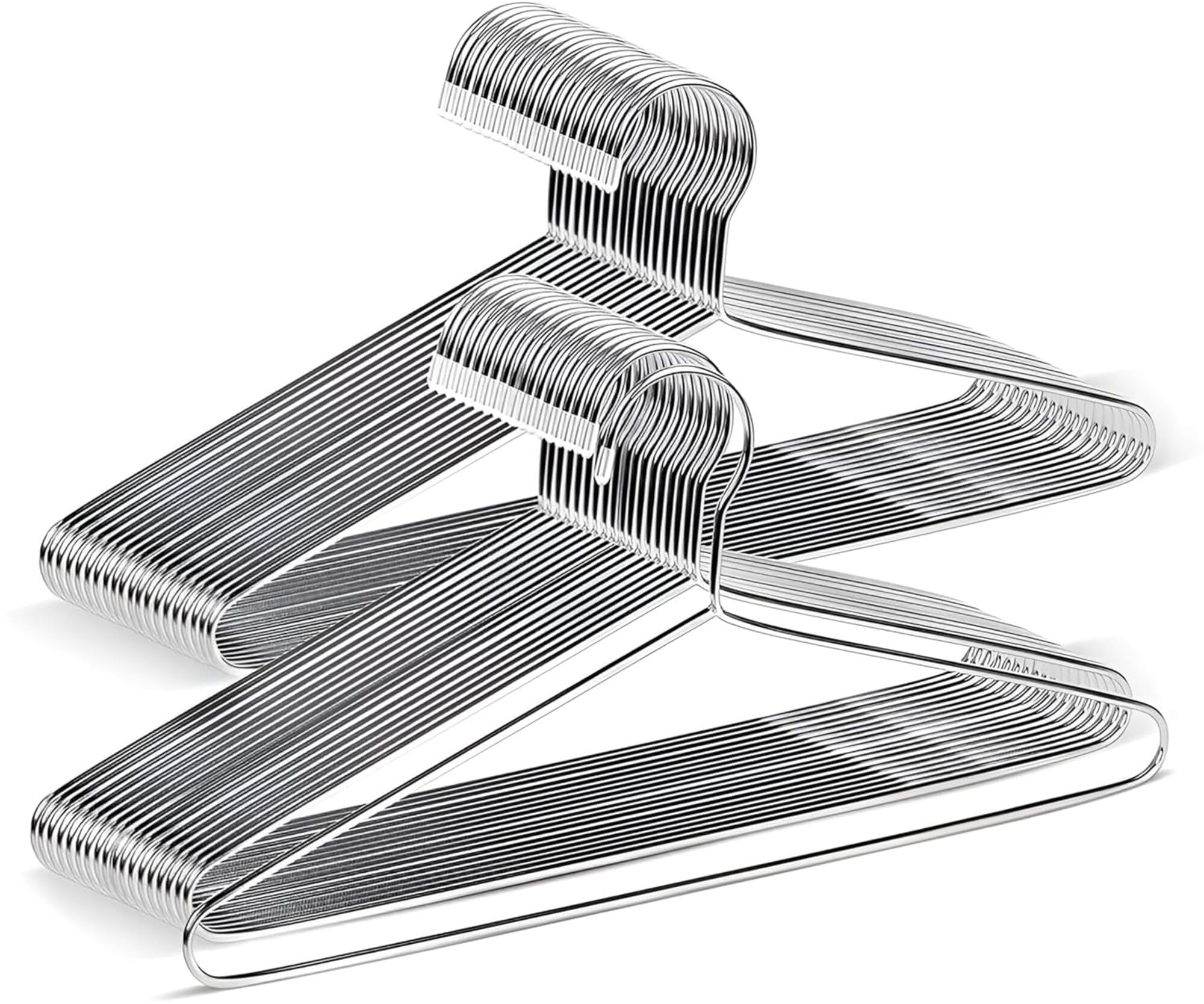 PulGos 12 Pcs Stainless Steel Clothes Hangers | Metal Wire Heavy Duty with Non-Slip | Ideal for Shirts, Pants & All Garments | Durable, Smooth Finish & Space-Saving Closet & Wardrobe Organizer Hangers