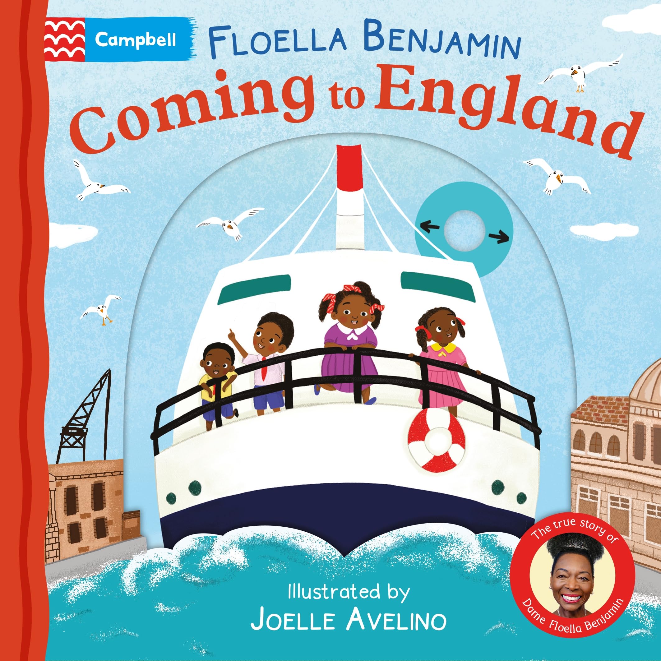 Coming to England: A Push, Pull, Slide Book Celebrating the Windrush Generation from Baroness Floella Benjamin
