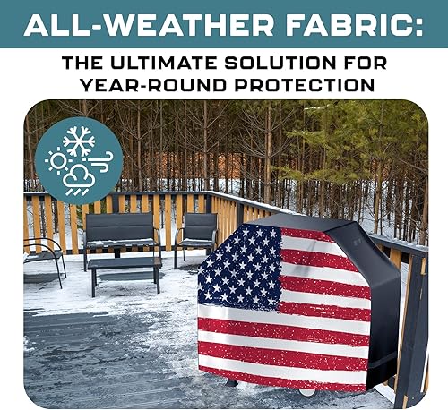 Miniatura 4 de Cubierta de parrilla para parrilla al aire libre de 58 pulgadas, resistente al agua, cubierta de parrilla de gas para exteriores, resistente a los