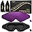 BeHoomi Sleep Mask, 2 Packs Premium Eye Mask for Sleeping, Total Blackout, Superior Soft Comfort, Upgraded 3D Ergonomic Designed Sleeping Mask for Home, Office, Travel, Meditation, Black & Purple