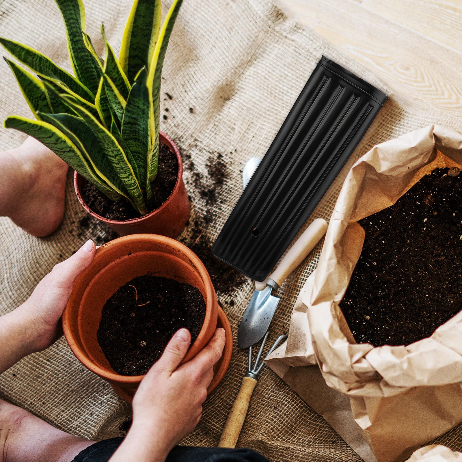 Pochettes D'allaitement pour Plantes, 50 Pièces, Plastique Noir, Jardin
