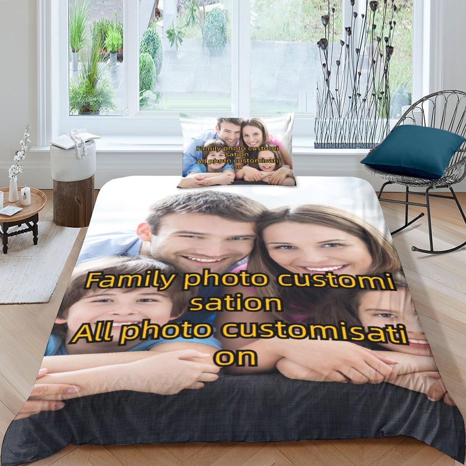 Parure de lit personnalisée avec vos dessins pour chambre de décoration moderne