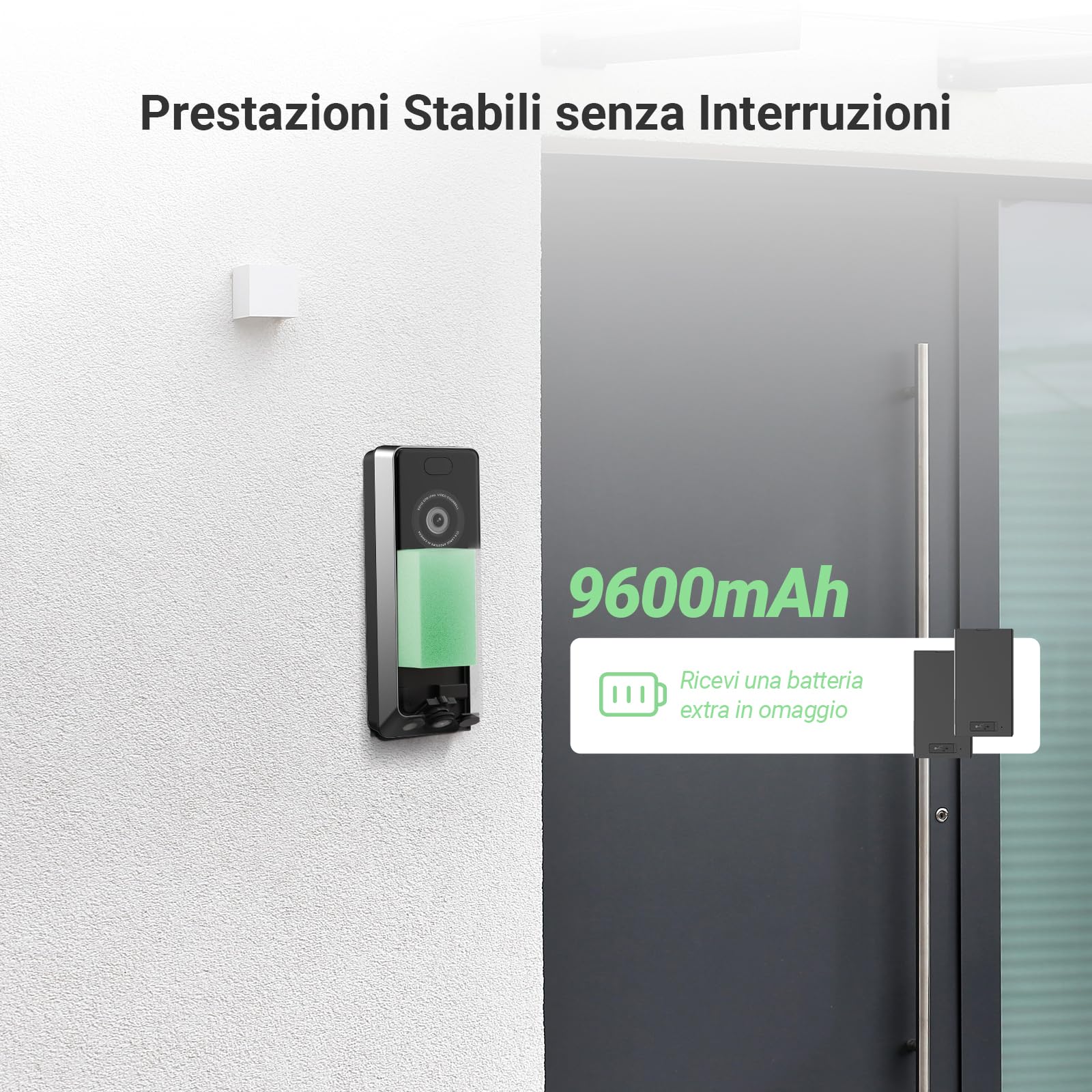 EZVIZ Video Campanello Wi-Fi Senza Fili con Doppia Lente 6MP+2MP, Schermo AI Interattivo, 24/7 Pre-Rolling, Rilevamento Persone/Pacchi, 2 Batterie 9600mAh, Wi-Fi 6, Chime Incluso, 32GB, EP8 Ultra