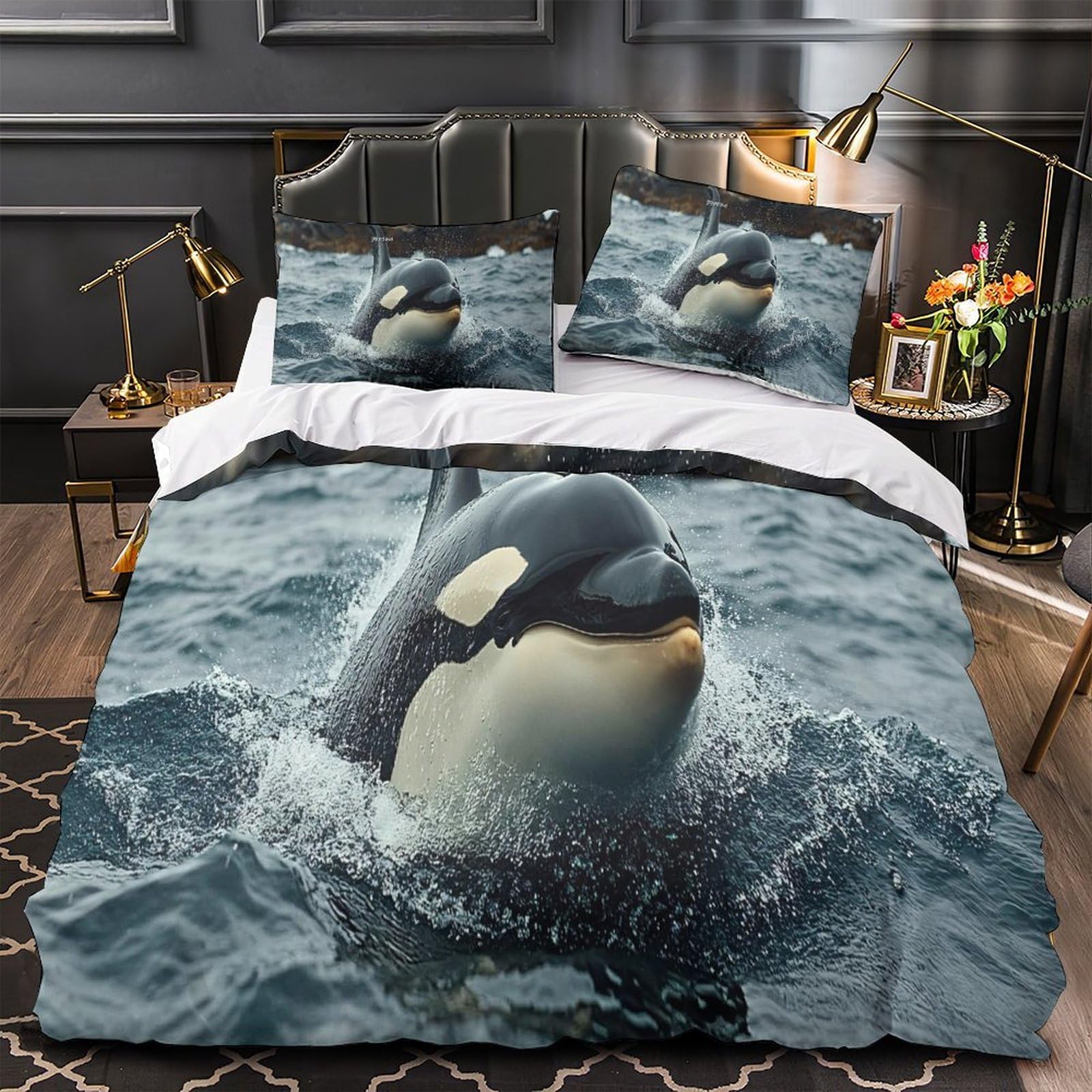 Parure de lit papillon néon 3D Super King housse de couette