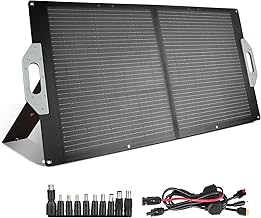 100W Portable Solar Panel, 18V Foldable Solar Panel Charger, 23% High Efficiency Solar Panels, USB/DC/MC4 Output, 100 Watt Folding Solar Panels for Outdoor Camping RV Trip