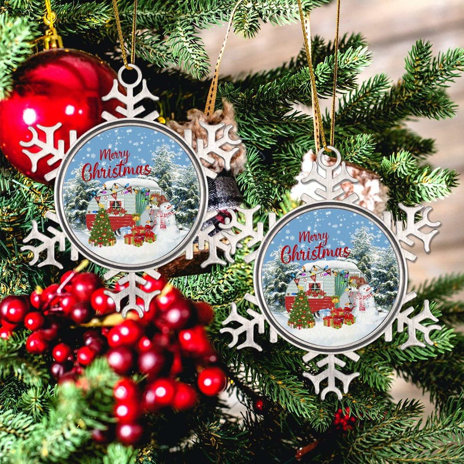 Snowman Memorial Christmas Ornament - "I Know That Was You" Aluminum Tree Decoration