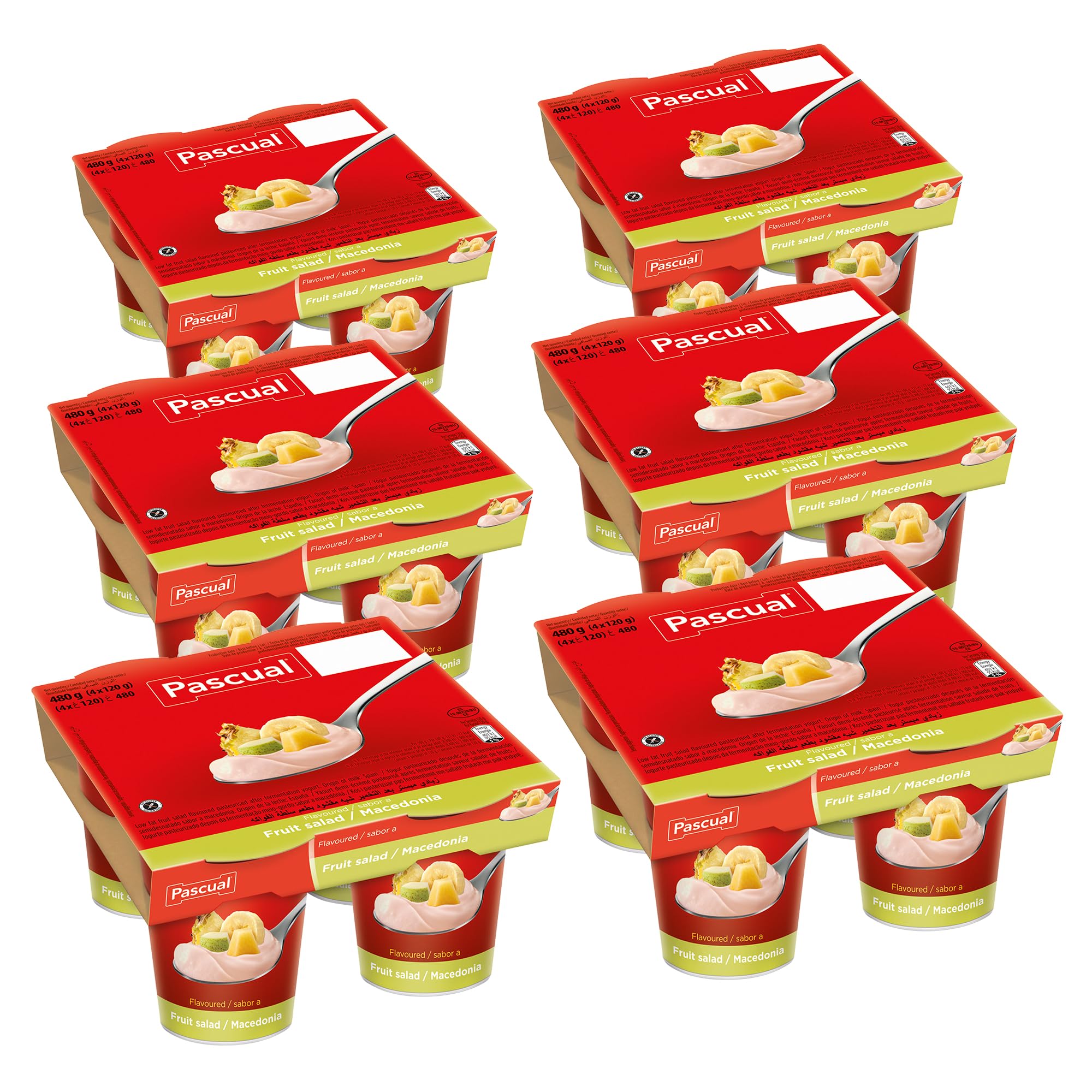 Pascual - Yogur Original Sabor Fresa - Plátano. Caja de 6 Pack de 4 x 120g. Total 24 uds. — view 6
