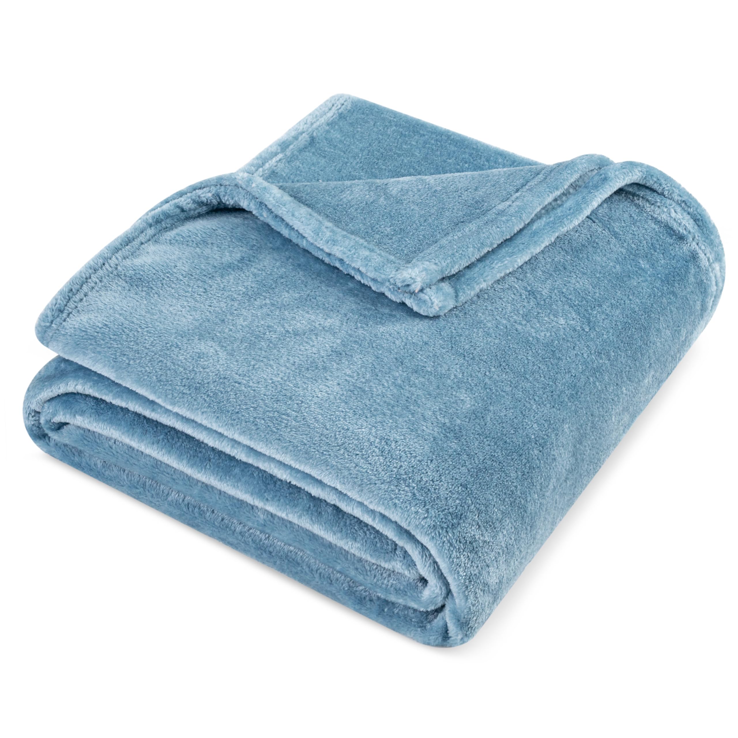 Amazon｜PAVILIA ダスティブルーフリーススローブランケット