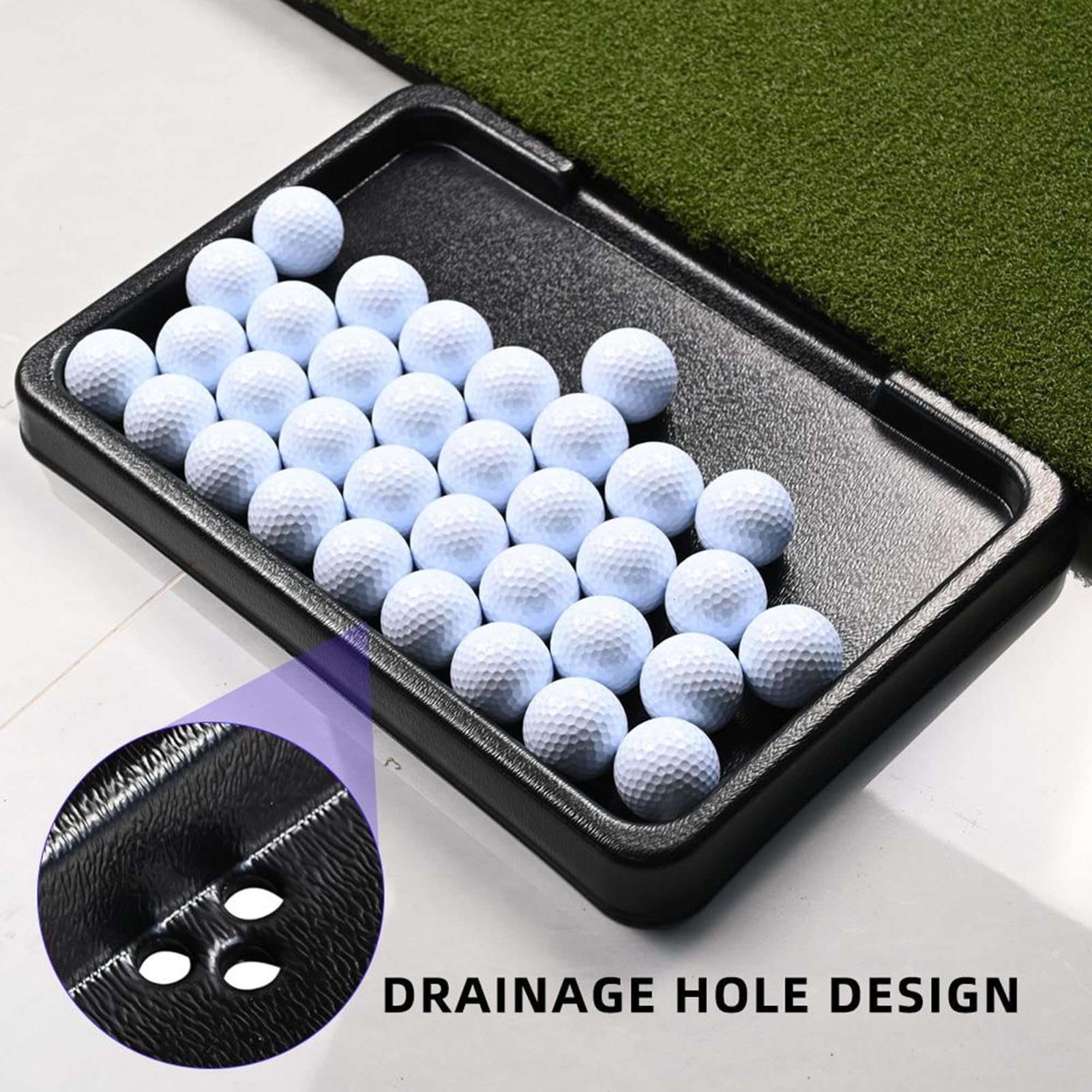 Plateau De Balle De Golf – Organisateur De Balle D'entraînement Portable | Support Pour Balles D'entraînement De Golf En PVC, Capacité De 50+ | Practice Intérieur, Pratique En Plein Air Dans Le Jardin