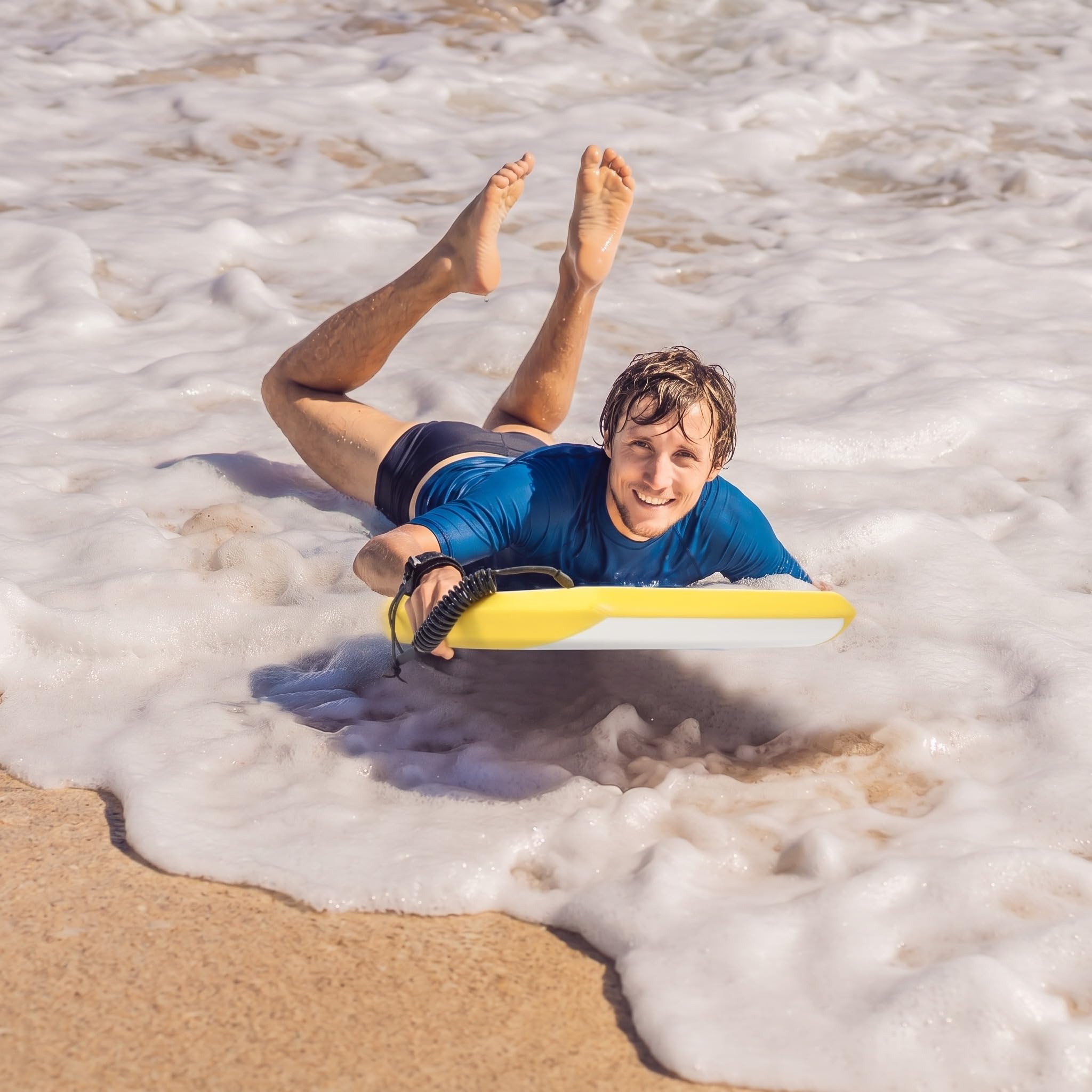 Blueweenly Lot de 2 planches de surf légères en polyéthylène avec noyau en EPS, laisse, pont XPE et fond lisse en polyéthylène haute densité pour enfants, adolescents, adultes, piscine, surf