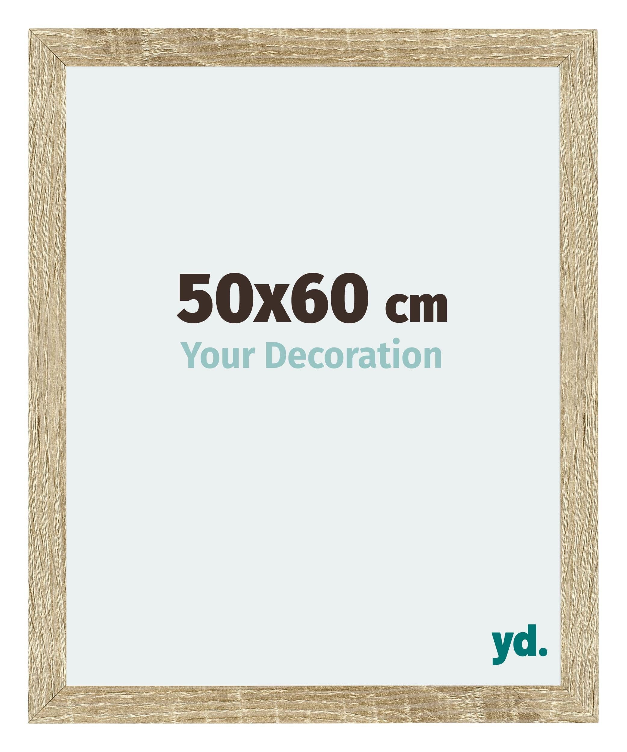 Your Decoration - Picture Frame 50x60 cm - Sonoma Oak - Decorative Wall Frame in MDF with Antireflection - Frame 50x60 - Mura