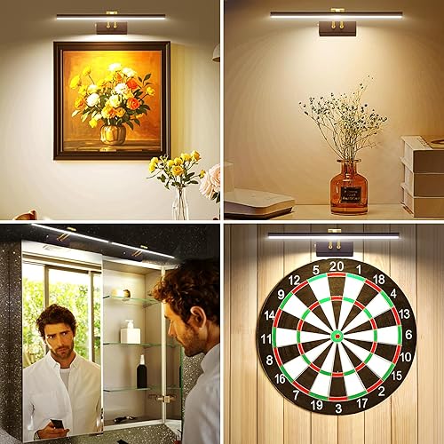 Miniatura 5 de RAIFOOLLY Luz de imagen inalámbrica operada por batería, luz negra de 17 pulgadas con control remoto, atenuador y luces de arte regulables para