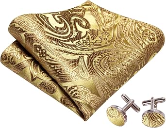 YOHOWA Bow Ties for Men Self-tied Silk Bowtie Solid Color Handkerchief Set