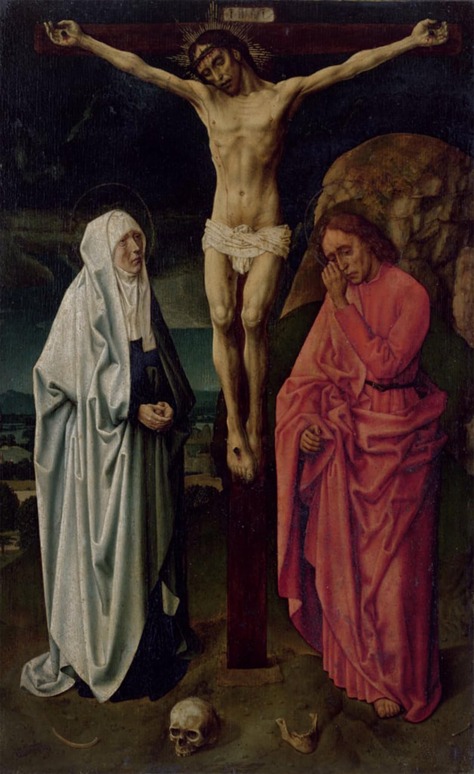ARTXLXXBN Famous Prints Artwork Pictures Poster Painting Art the Crucifixion by Van Der Goes Artwork Landscape Pictures for Home Decor 60x90cm