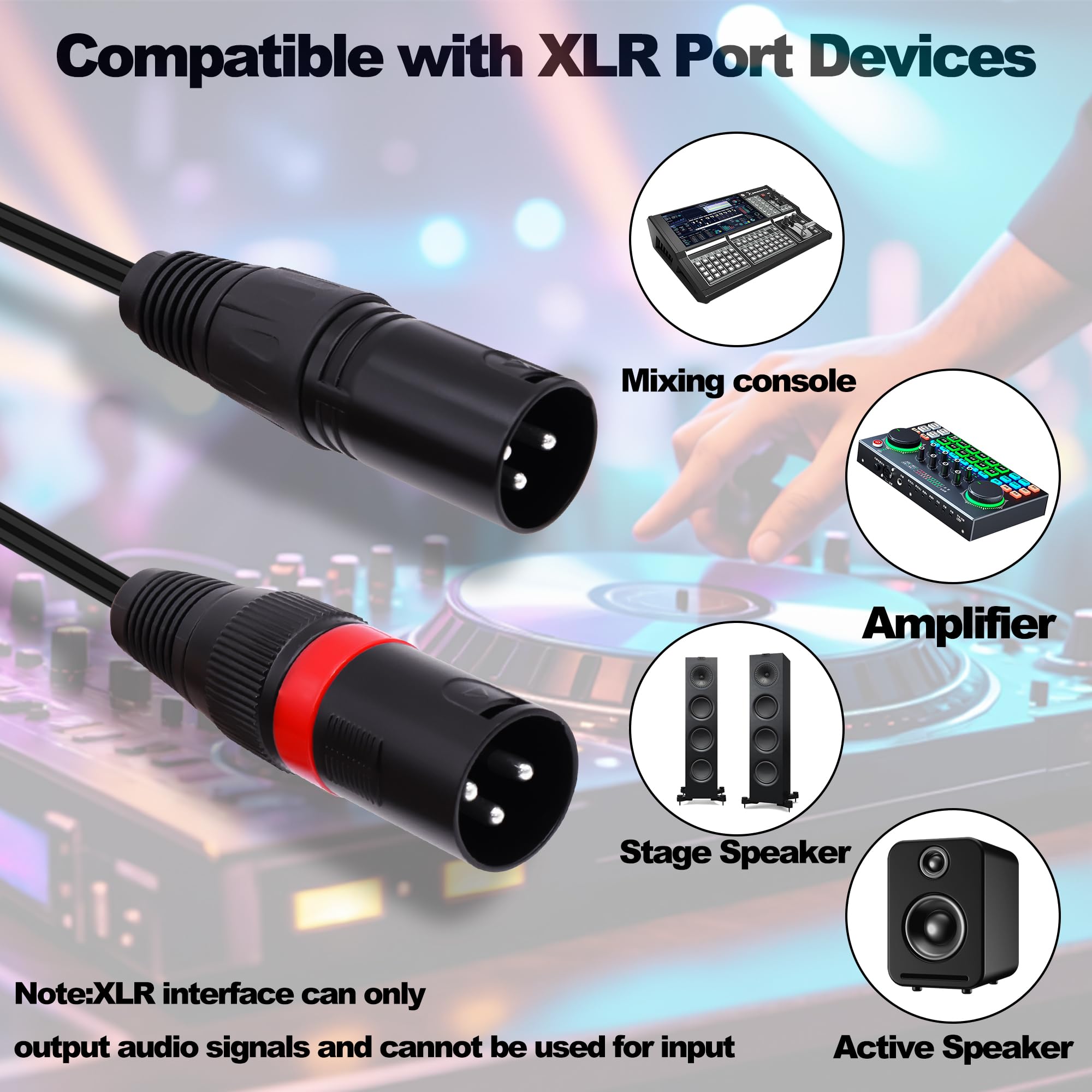 YARCHONN USB C to Dual XLR Audio Cable Type C to 2 XLR Male Output Stereo Adapter Amplifier Converter Cable Cord for Smartphones Laptops-1M/3.3FT - Image 4