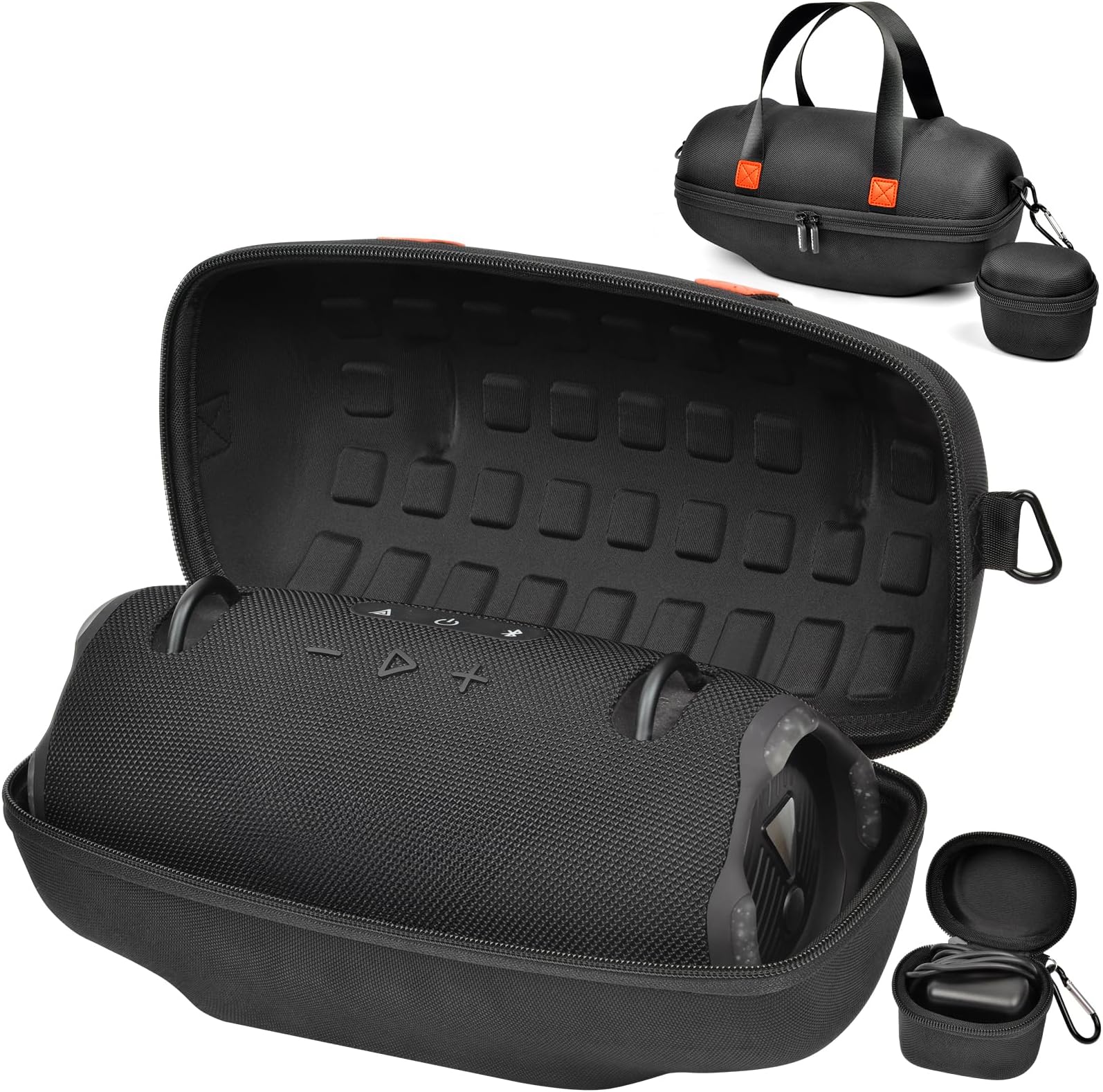 Case Compatible with JBL Xtreme 4/3 Portable Waterproof Wireless Bluetooth Speaker. Travel Carrying Storage Organizer with Holder for Adapter (Box Only) -Black
