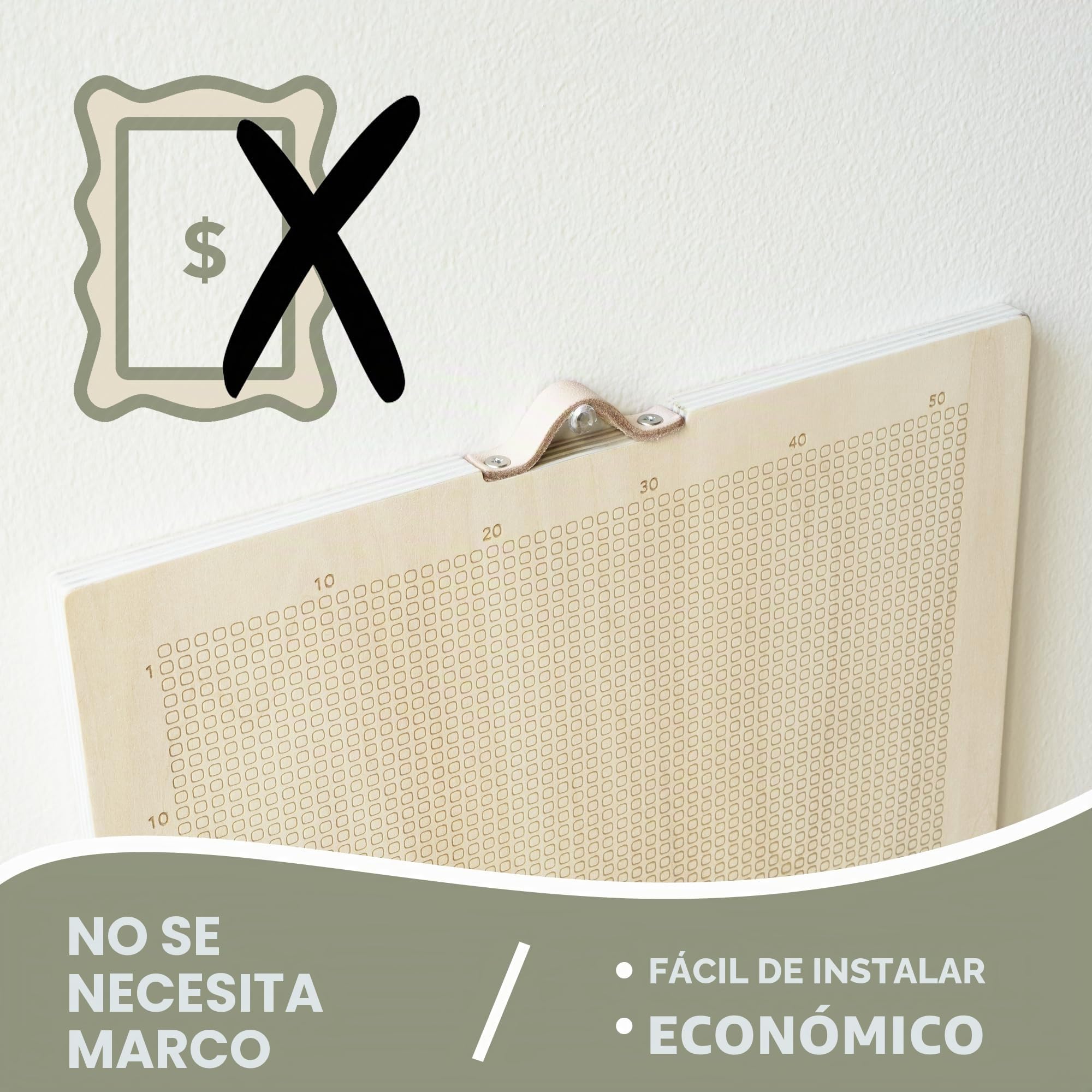 WeekMinder® Memento Mori, Calendario de vida en semanas, póster de 90 años de mi vida en 4000 semanas, calendario estoico motivacional para desarrollar hábitos en 4K, (madera de abedul báltico,