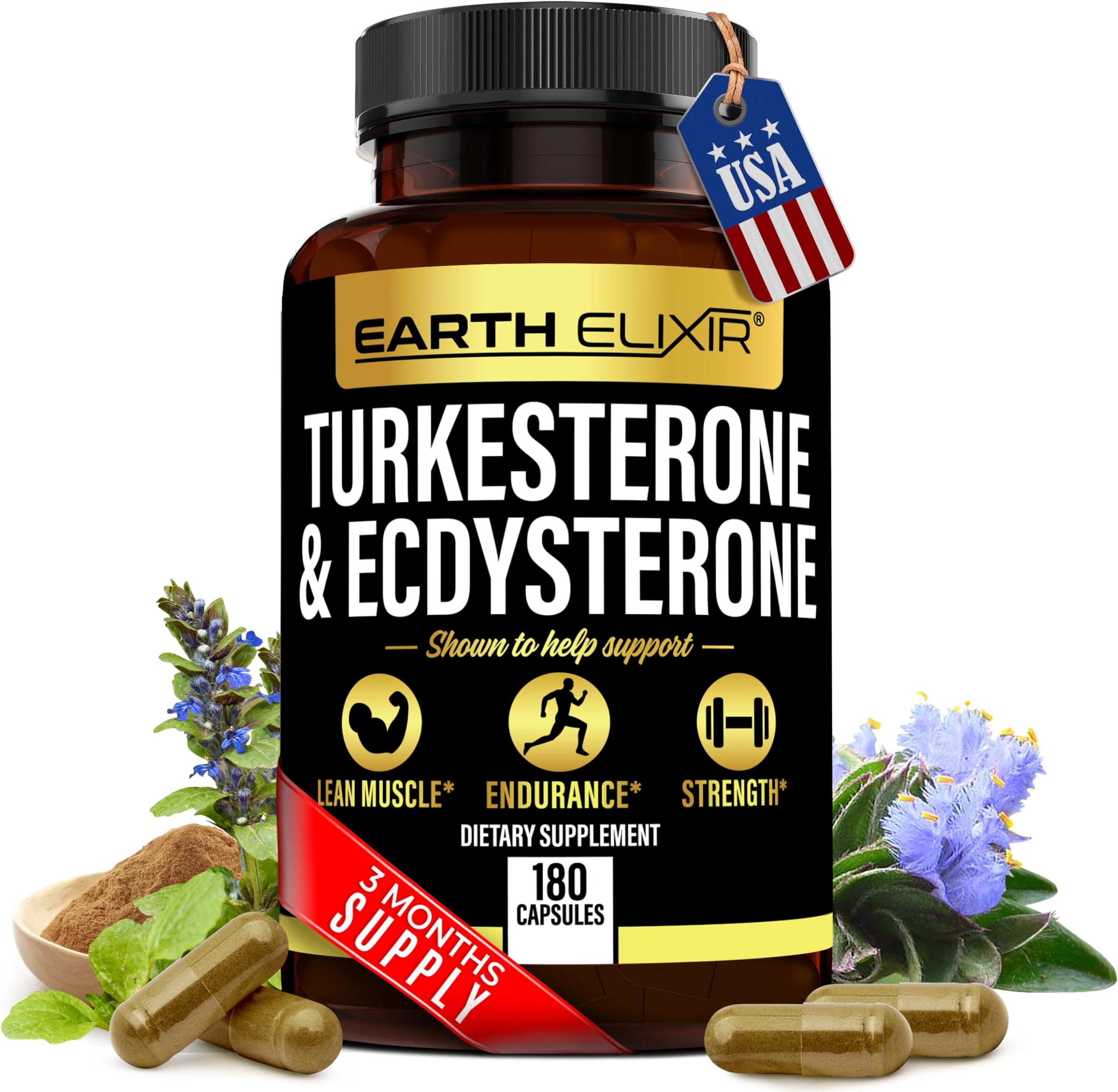 Amazon.com: Earth Elixir Cistanche Tubulosa 400 mg (180 Capsules) 3 ...