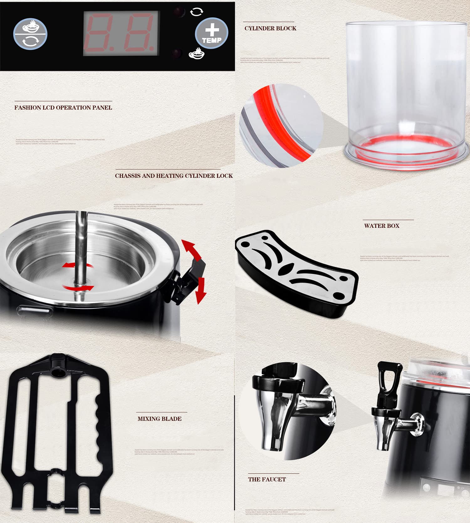 Amazon｜業務用ホットチョコレートメーカーマシン、LCDディスプレイ