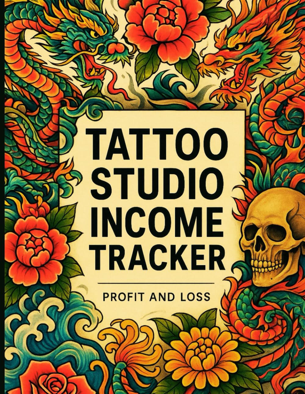 Tattoo Studio Income Tracker Sales & Expenses Ledger Profit & Loss: Designed for Tattoo Artists, Creators, and Freelancers, Small Business