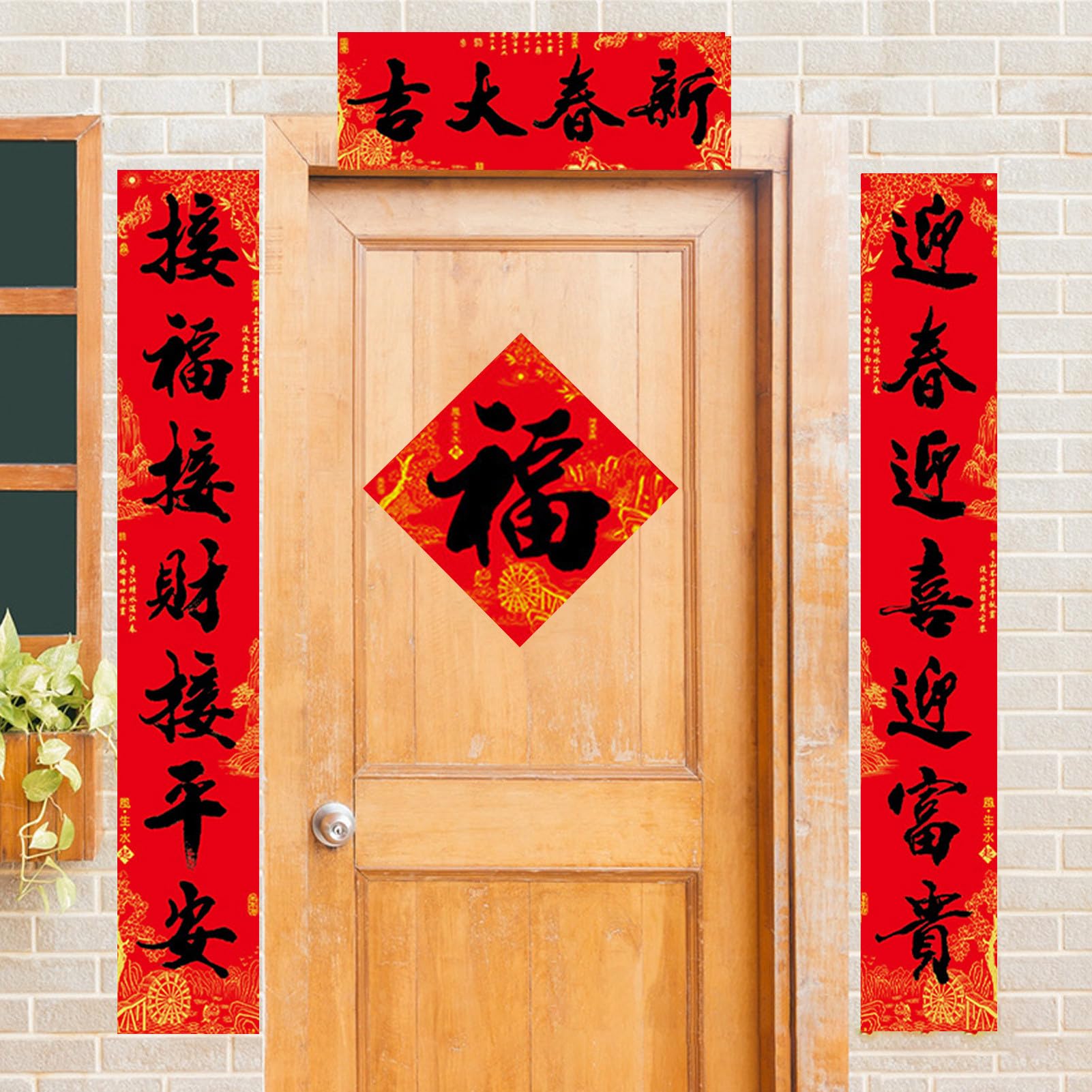 Decoraciones Colgantes De Año Nuevo Chino, Colgantes De Borlas De Dragon 2024 Senal De Puerta Personajes Chinos Fu Para Celebracion De Granja Estilo A