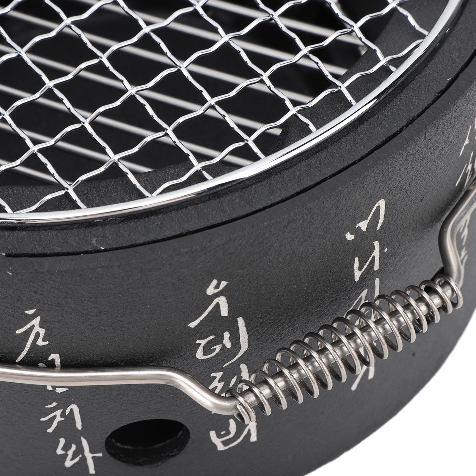 Mini Fornello per Barbecue Giapponese, Fornello per Barbecue Rotondo Portatile Mini Grill per Barbecue in Alluminio con Rete in Acciaio Inossidabile per Barbecue All'aperto(Large)