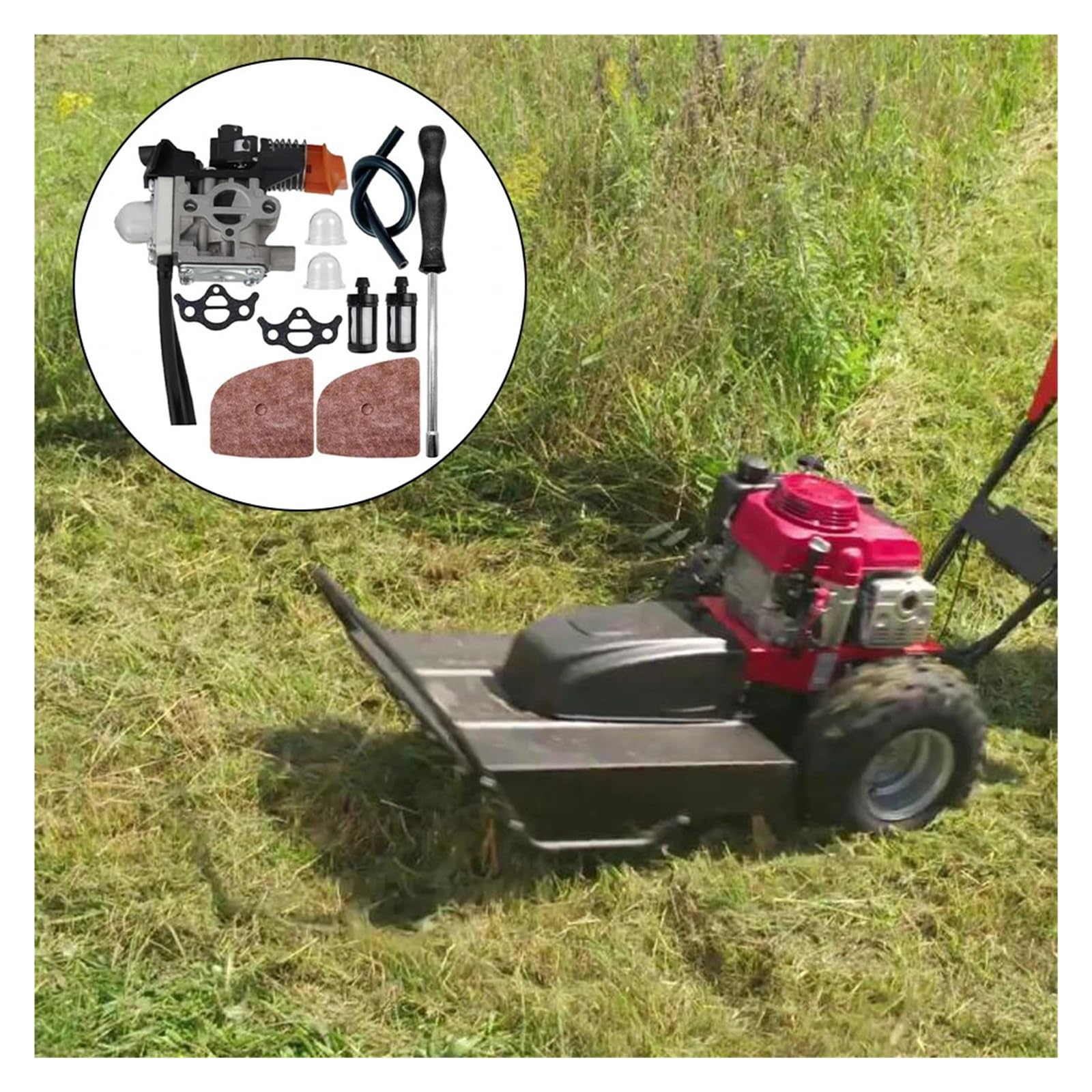 Compatible con carburador de repuesto for desbrozadora FS94 for FS94R, Kit completo de repuesto, salida de potencia mejorada