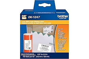 Brother QL-1110NWB Labels - DK-1247 Die-cut Large Shipping White Paper Labels