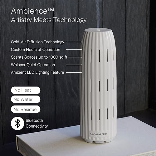 Miniatura 6 de AromaTech Difusor de aroma ambiental para mezclas de aceites esenciales y fragancias, máquina de aroma sin agua con Bluetooth para el hogar,