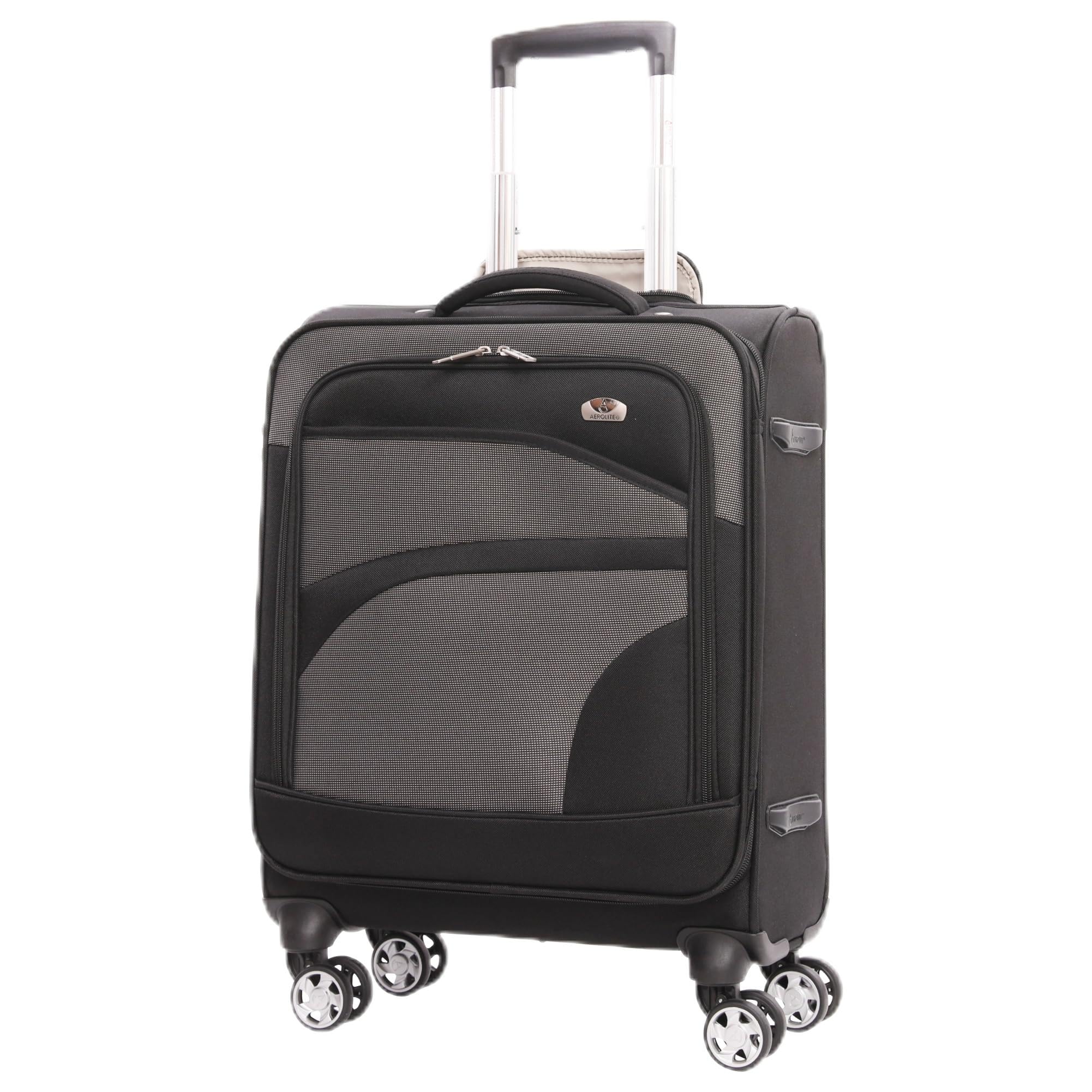 Aerolite Erweiterbar 55x40x20 bis 55x40x23 Handgepäck Koffer, 4 Rollen