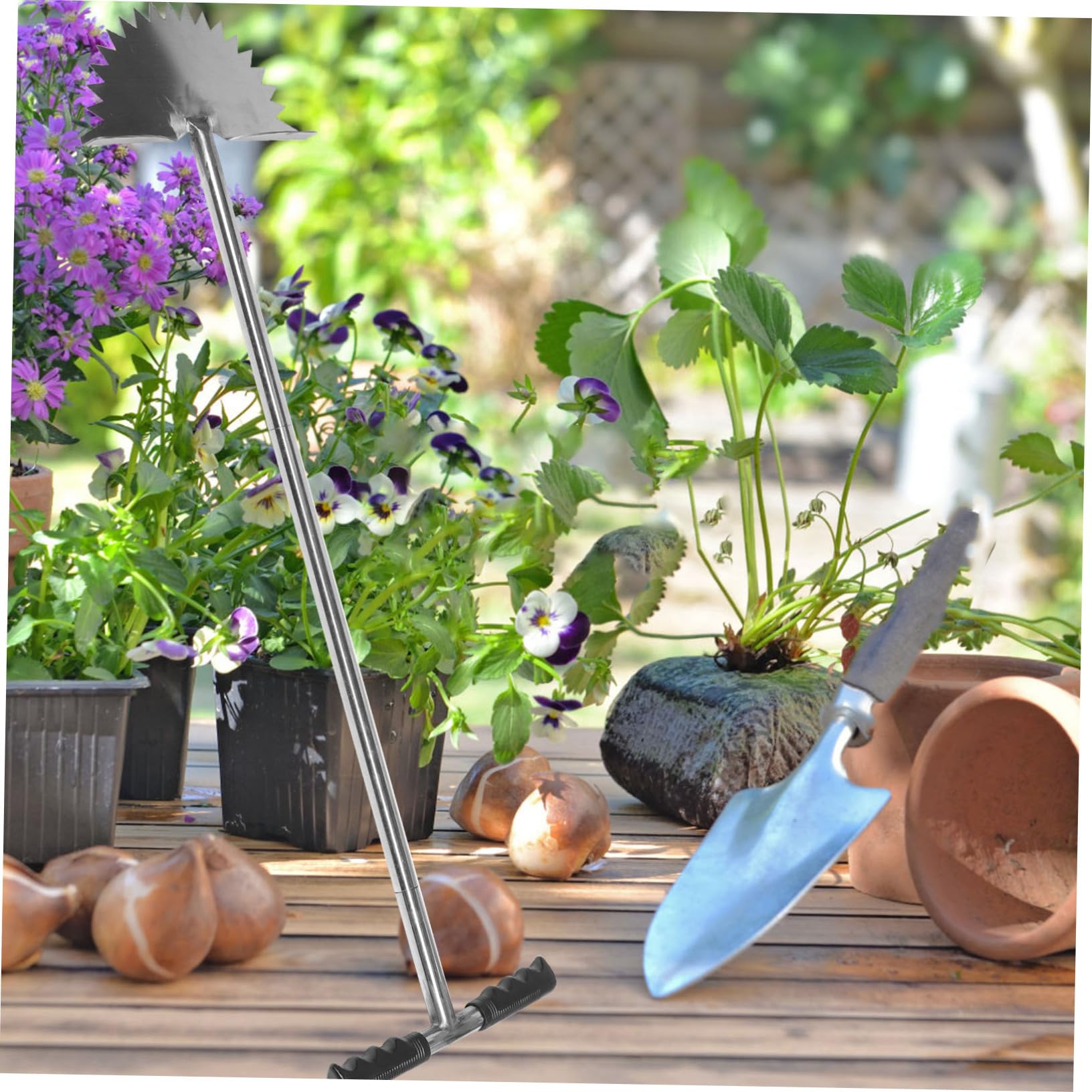 INOOMP Bordatore Manuale da Giardino per Attrezzo per Pulizia del Cortile Manico lungo Bordatore per Marciapiedi e Vialetti